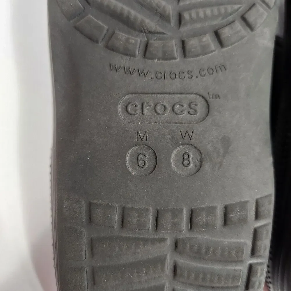 Iconic Crocs Comfort Black Sandals Size M 6 W 8
